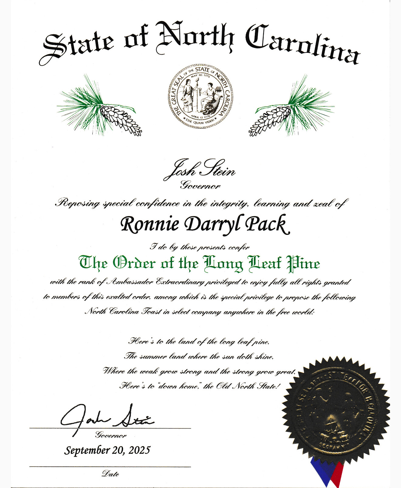 Pack commendation