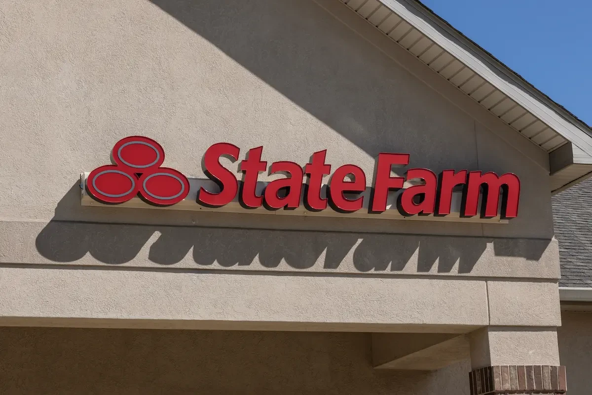 State Farm logo on a building