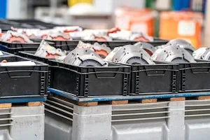 auto parts in boxes 