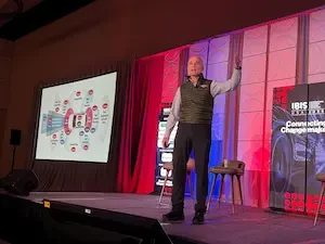 Steve Greenfield onstage at IBIS USA 2026