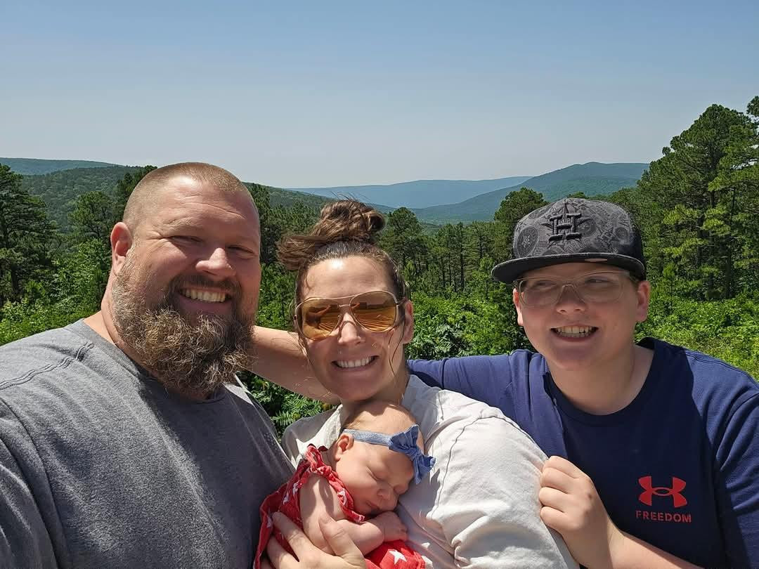 Joe Jilge his wife Krista Jilge new baby Henley Jo Jilge and son is Owen Putney