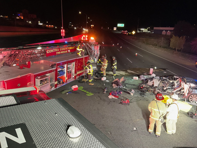 Contra-Costa-CA-Tesla-Model-S-firetruck-crash