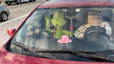 On The Lighter Side: Arizona Grinch Gets Pulled Over In The Carpool Lane