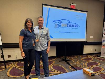 Pam, left, and Michael Giarrizzo, right, from DCR Systems shared information about building strong O