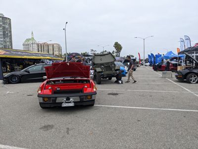 More exhibitors outside the Long Beach Convention Center.