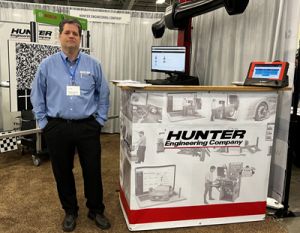 Steve Dawson at the Hunter Engineering booth.