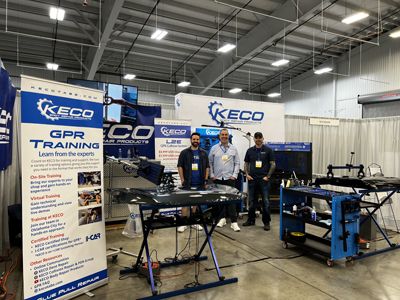 Pictured, left to right, are Mike Mac, Chris White and Danny Hacker at the KECO booth.