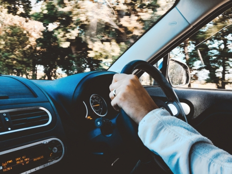 Steering a car