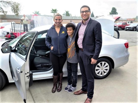 Six years ago, TeJae Dunnivant, a veteran of the U.S. Army Reserve, and her son received a 2014 VW Jetta from Mike's Auto Body in northern California's East Bay, and the vehicle is still their daily driver.