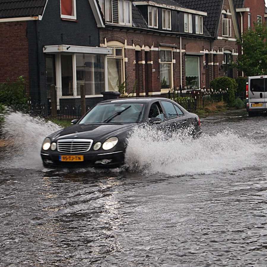 Flooded Car Repair Shop Flooded Car Repair Shop