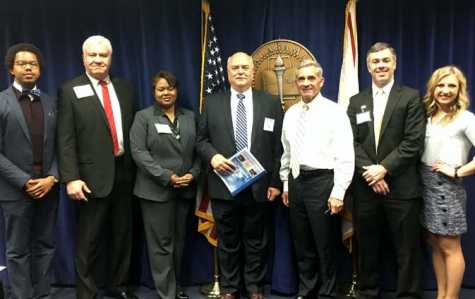  AAAS members visited Montgomery, AL, on March 7 as the last of the association’s annual Capitol Day events. (Pictured left to right: Brandon Jones, The Jones Group; Randal Ward, AAAS; LaKeshia Dotson, BBB Industries; Donald Hall, H&amp;H Home &amp; Truck; Alabama Senator Del Marsh, R-President Pro Tempore; Matt Ward, AAAS; Kiersten Turnock, LKQ Corporation)