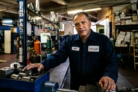 Elvin Taveras, owner of Jacquez Automotive Center at 1941 Jerome Ave. in the Bronx. Taveras was told his business needs to vacate the premises by Oct. 31. Earlier in October, the electricity to his workshop was cut off without notice.