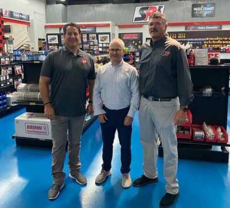 Ralph Sheheen, left, owner of Speed Sport magazine; Rep. Patrick McHenry (R-NC), center, the lead sponsor of the RPM Act; and Greg Fornelli, right, owner of SRI Performance.