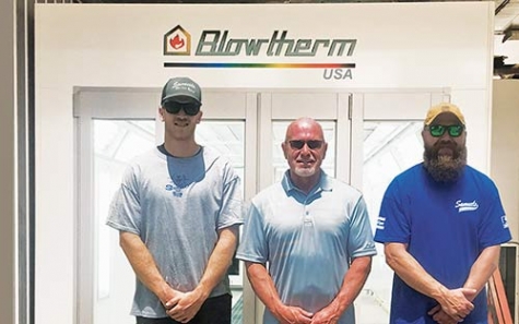 Father Jeff Embry and his two sons, Josh, left, and Dustin, right, get awesome customer reviews thanks to their Blowtherm paint booth.