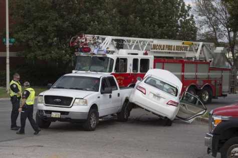 An October crash at 18th and L streets was one of the almost 9,000 reported in Lincoln in 2017. 