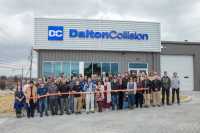 The team at Dalton Collision prior to the pandemic. 