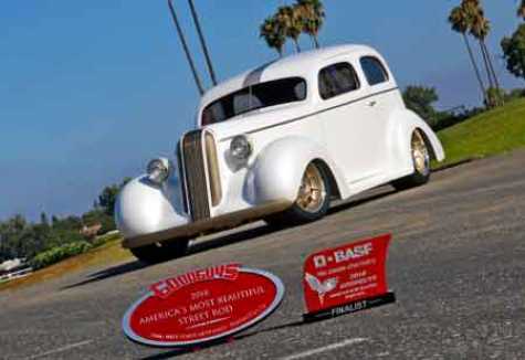 1936 Pontiac Sedan, “Pindian,” winner of the Goodguys Most Beautiful Street Rod presented by BASF at the Goodguys West Coast Nationals on Saturday, August 25, 2018 in Pleasanton, CA.   