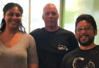 L to R: Camille Phillips, Island Fender; Todd Stogdell, Island Concepts; and Gary Higa, Island Fender