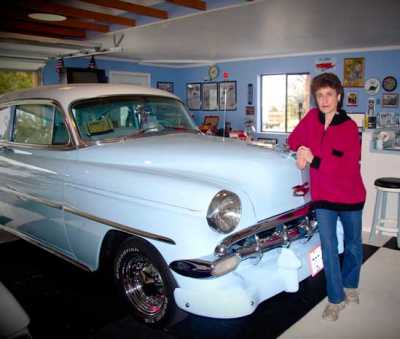 Teresa Aquila owns a fleet of 13 classic vehicles, all of which she completely restored herself. 