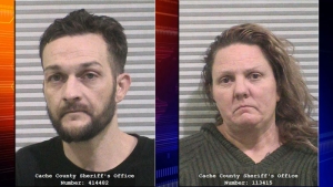 Booking photos for Ryan P. Dean and Melissa K. Christiansen
