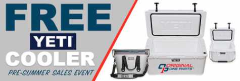 Original One Parts is encouraging customers to join their YETI Cooler Pre-Summer Sales Event.