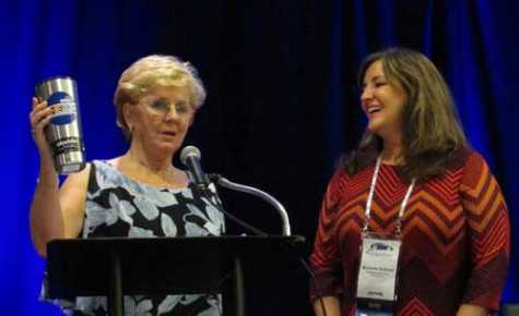 Outgoing Chair Petra Schroeder passed the torch to Incoming Chair Michelle Sullivan.