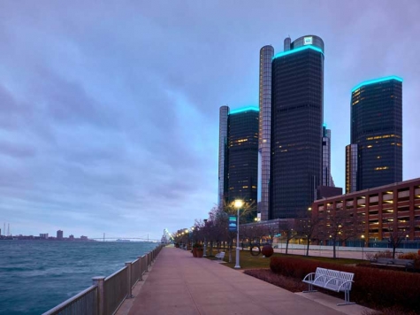 In 1996, General Motors acquired the Renaissance Center to house its world headquarters and began a transformation, including a revamped Jefferson Avenue Lobby, the addition of GM Plaza and Wintergarden and enhanced public spaces along the Detroit International RiverWalk. Following 25 years of continued enhancements, Detroit’s signature riverside complex is a much different and more vibrant place that has helped spark a downtown renaissance and enhance public spaces along the Detroit River. 