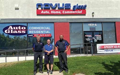 From left, Assistant Manager Ken Schauer, Owner Gary Neves and Technician Jason Abenoja at NOVUS acquired an Autel MaxiSYS MA600 to use at its two locations in Concord and Davis, CA.